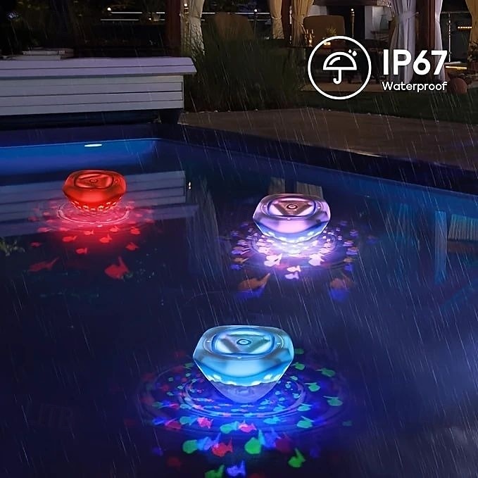2 Pcs Underwater Lights Floating Bathtub Lights with Colorful Fish Pattern Pool Lights for Glowing Bath Toys Aquarium Holiday Party Decoration 2025 - $37.99 –P4