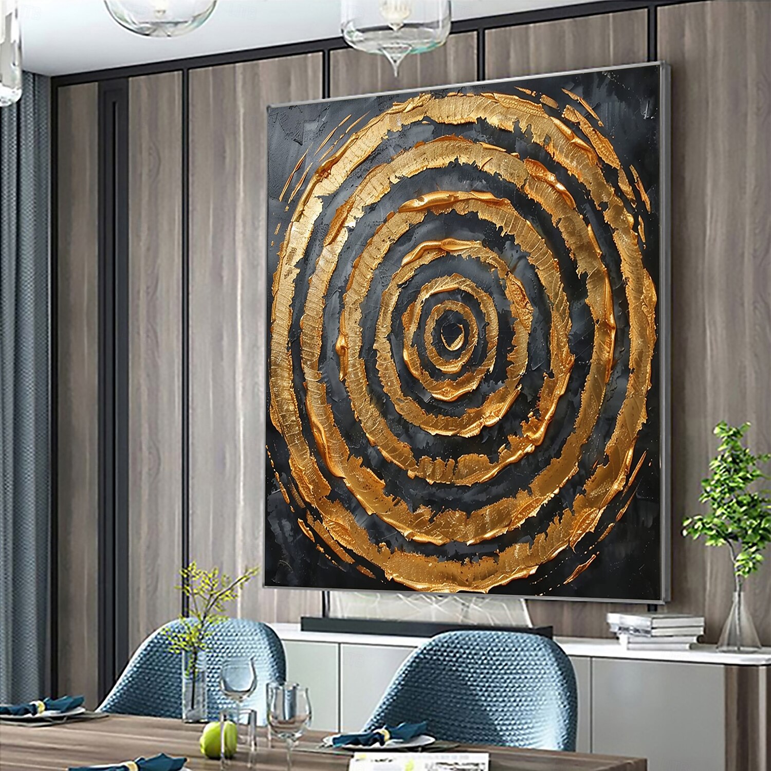Handmade Original Circle Oil Painting On Canvas Abstract Minimalist Wall Art for Home Decor With Stretched Frame Without Inner Frame Painting 2025 - $141.99 –P7