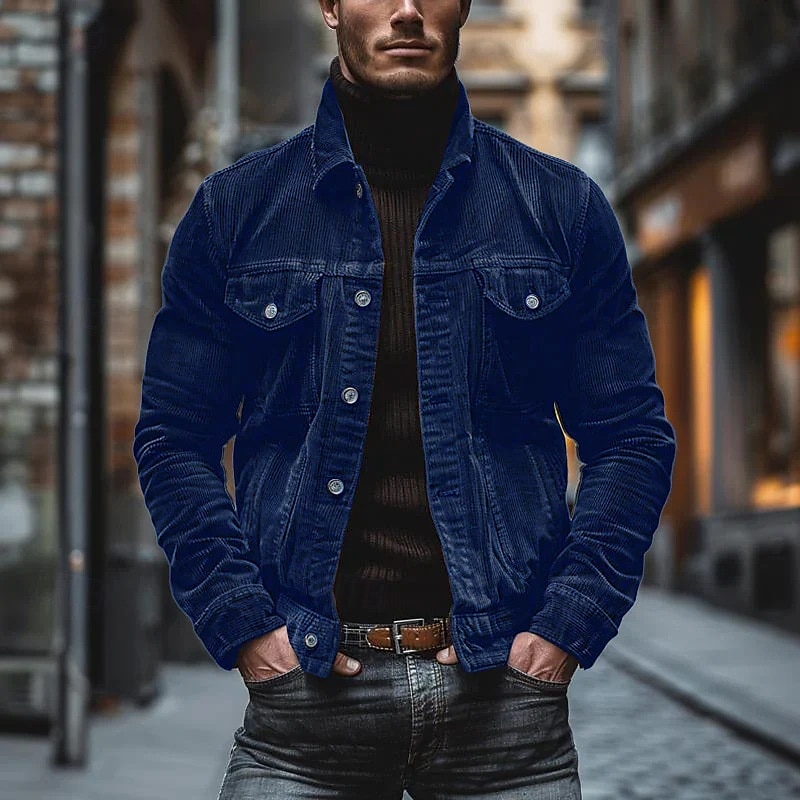 Men's Shirt Jacket Overshirts Transition Jacket Daily Lightweight Pocket Spring Fall Plain Casual Lapel Black Blue Army Green Dark Gray Coffee Jacket 2025 - $33.99 –P4