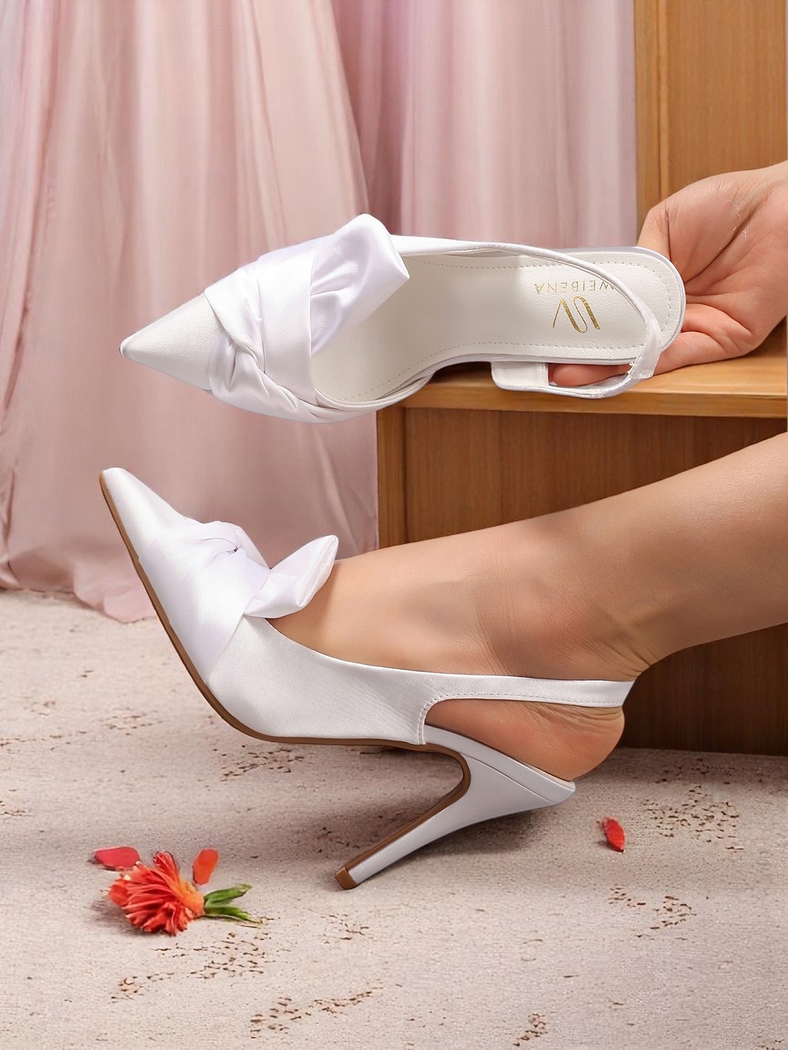 Damen-Slingback-Pumps aus rosa Satin mit übergroßer Schleife – schicke Cocktailparty-Schuhe für Brautjungfern, Verabredungen, Hochzeitsgäste und Frühlings-Gartenveranstaltungen 2026 - $34.99 –P3