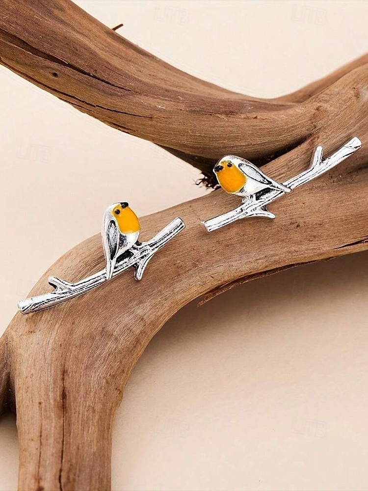 Boucles d'oreilles à tige bohèmes pour femmes, motif oiseau sur une branche - bijoux animaliers inspirés de la nature pour femmes et filles, idéaux pour les vêtements décontractés et les cadeaux pour les amoureux de la nature de 2025 ? $7.99 –P3