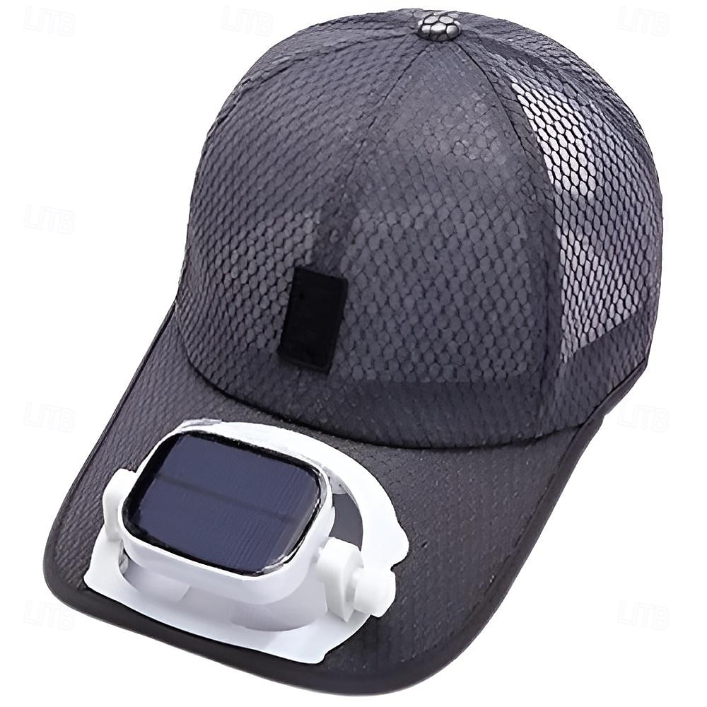 Solarventilator-Hut, Baseballkappe mit Solarventilator, Sommer-UV-Schutz, breite Krempe, Netz-Strandhut, solarbetrieben/USB-Aufladung 2025 - $45.99 –P8