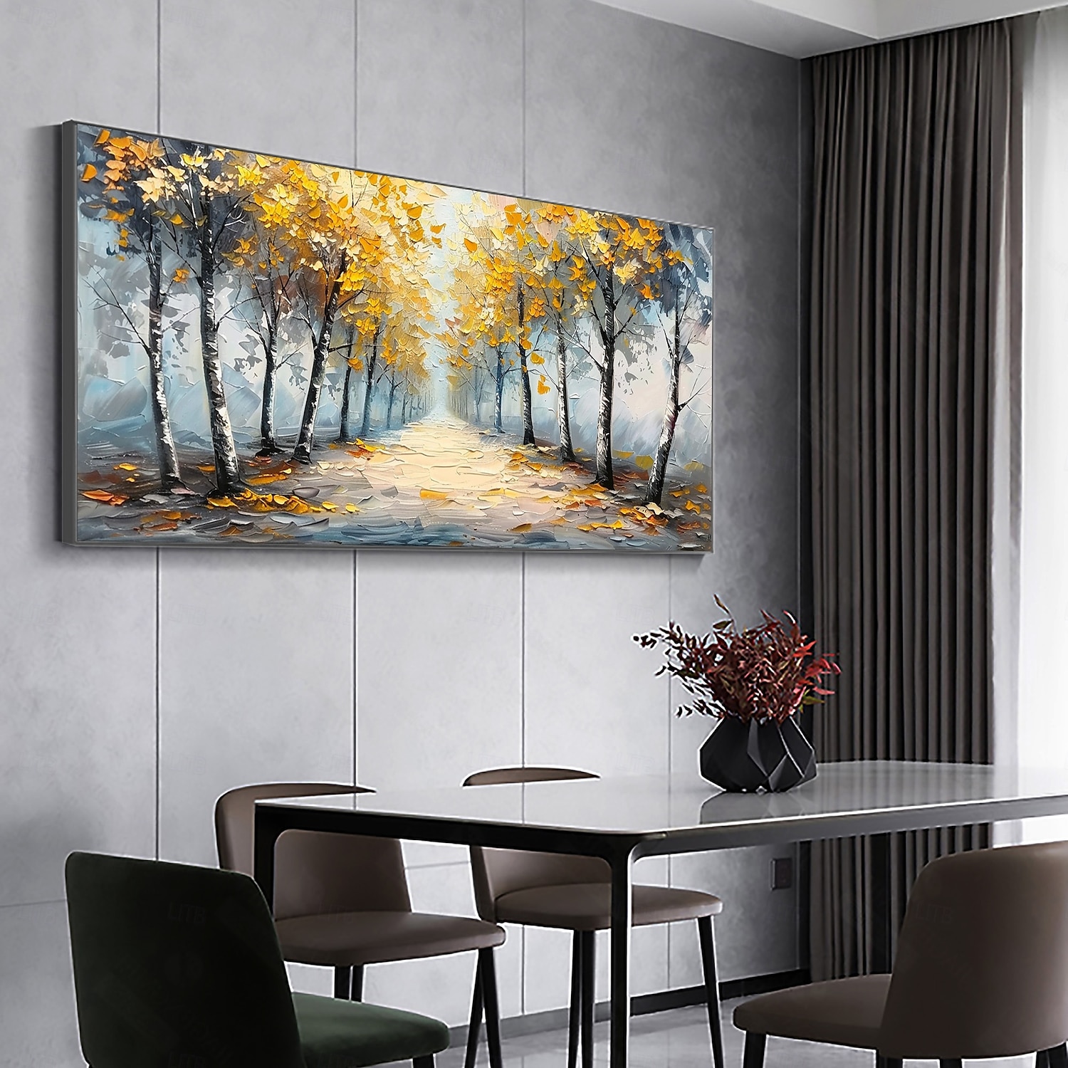 Handmade Original Forest Trail Oil Painting On Canvas Abstract Tree Scenery Wall Art for Home Decor With Stretched Frame Without Inner Frame Painting 2025 - $141.99 –P7