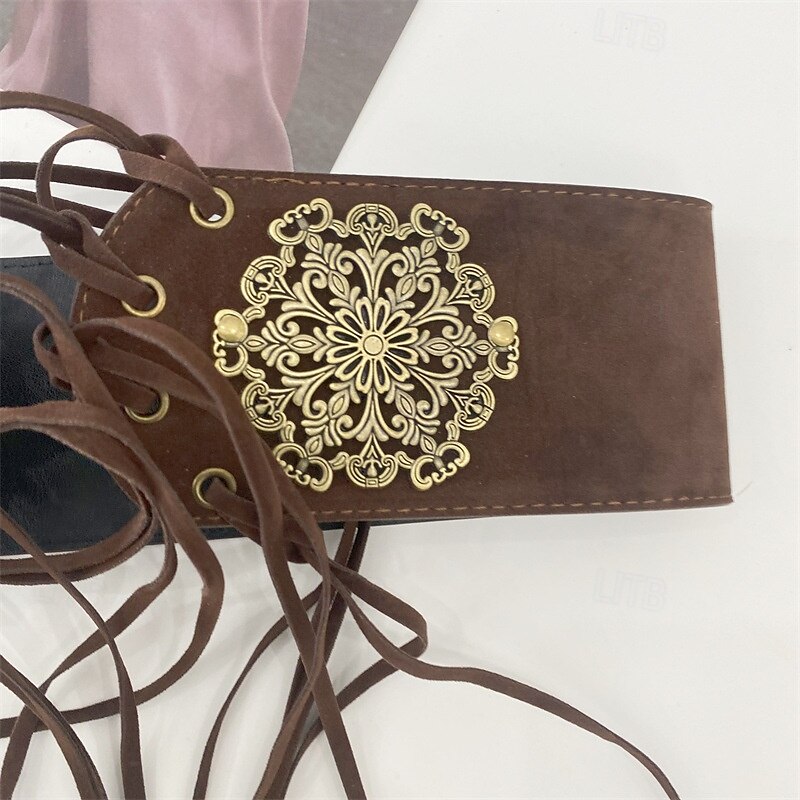 Ceinture Femmes PU Café Ceinture Taille Rue Quotidien Couleur Unie de 2025 ? $19.99 –P11