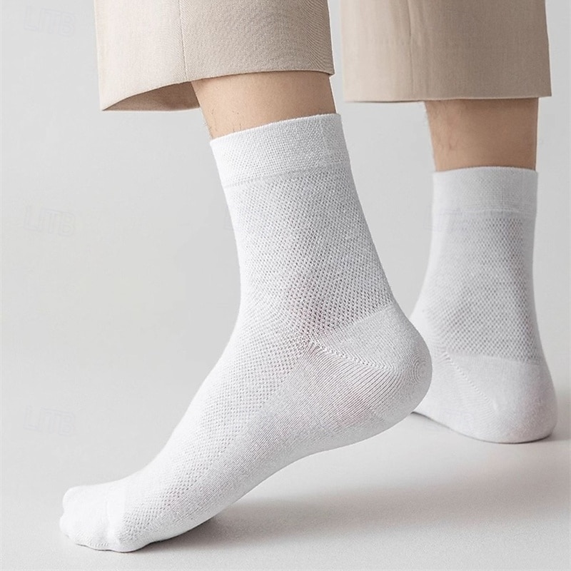 Per uomo 5 Paia Pacchi Multipli Calzini Calzini da Corsa Calzini Casual Nero Bianco Colore Semplice Vacanza Sport & Outdoor Quotidiano Base Medio Primavera Autunno Moda Casual del 2025 a $3.99 –P9