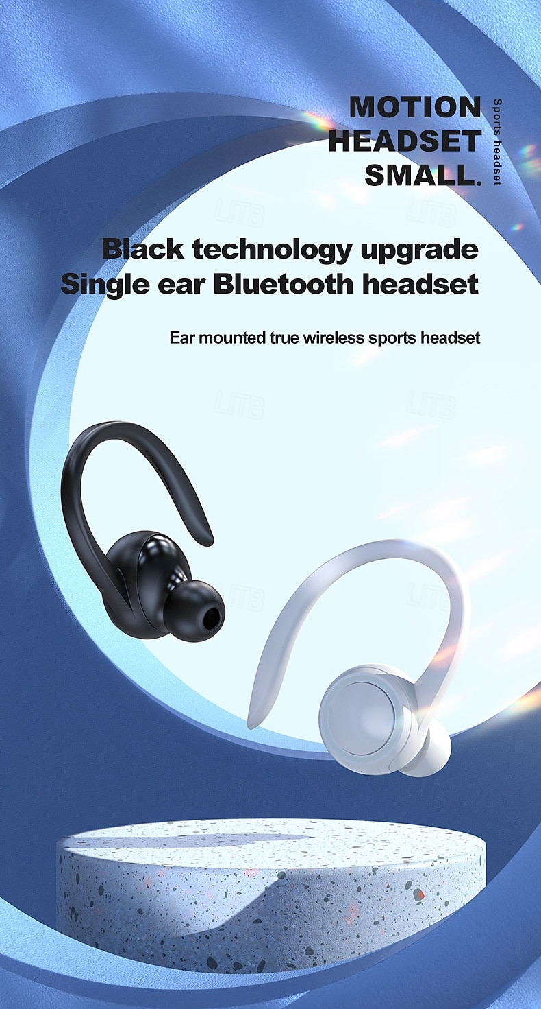 Bluetooth 5.2 Sports Ear-Hook Headphones - Wireless Waterproof Earbuds with LED Light, Touch Control, Noise Reduction, Compatible with iOS & Android 2025 - $20.99 –P1