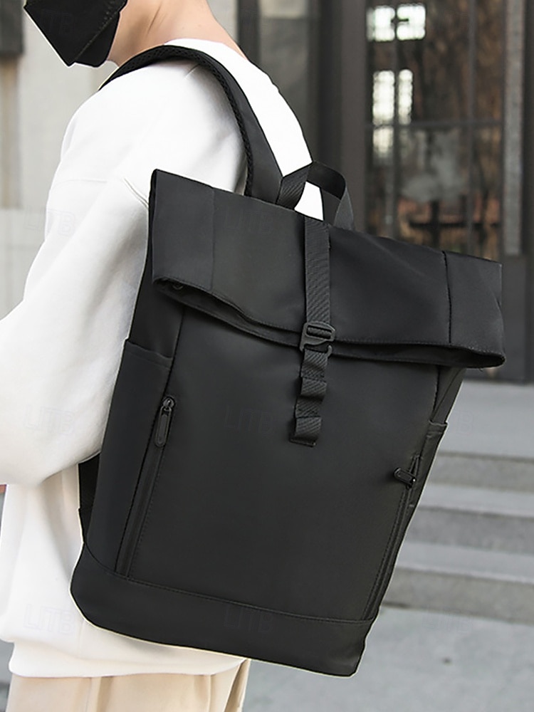Men's Waterproof Roll-Top Backpack with Multiple Pockets and Large Capacity - Minimalist Style Laptop Bag for Work, Travel or College 2026 - $29.99 –P2