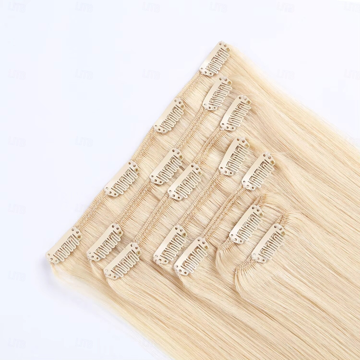 Clip-in prodlužování vlasů z pravých lidských vlasů pro ženy, přírodní lidské vlasy 120g 7 ks 1# 1b# 2# 4# 613# 2025 - $144.99 –P7