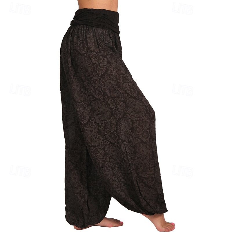 Damen Weites Bein Stoffhosen Hosen Hose Mode Boho Volle Länge Natürliche Taille Blumen Druck Bequem Außenbereich Outdoor Urlaub Alltagstauglich Magenta Saphir Marineblau Aprikose Sommer Normale 2025 - $19.99 –P13