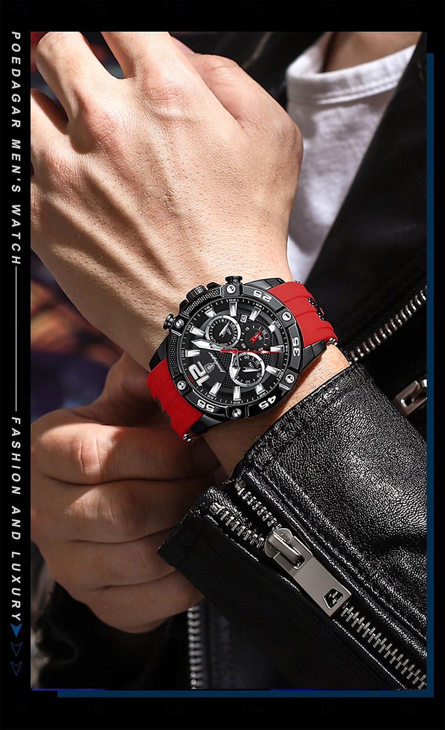 912 New Multi functional Fashion Luxury Men's Waterproof Night Light Watch Silicone Strap Quartz Men's Watch 2025 - $35.99 –P7