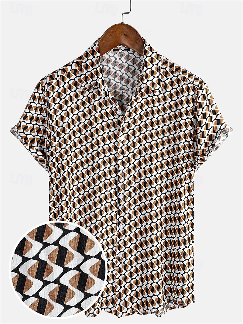 Retro Vintage 1970s Shirt Disco Geometic Psychedelic Men's Halloween Carnival Music Festival Pride Parade Pride Month Adults' Shirt 2025 - $25.99 –P1