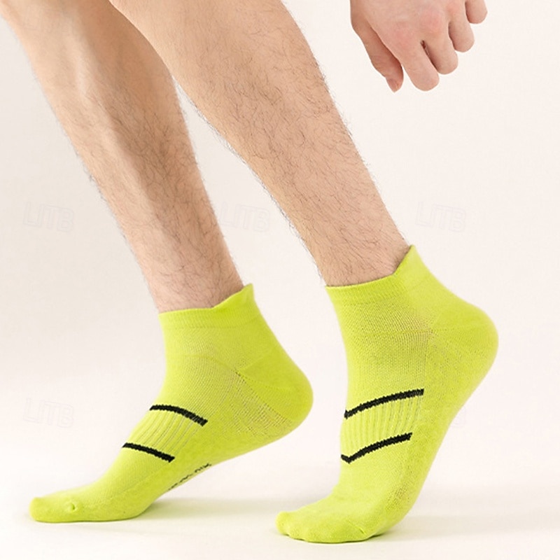 Men's 5 Pairs Multi Packs Socks Running Socks Casual Socks Black White Color Plain Vacation Sports & Outdoor Daily Basic Medium Spring Fall Fashion Casual 2026 - $10.99 –P13