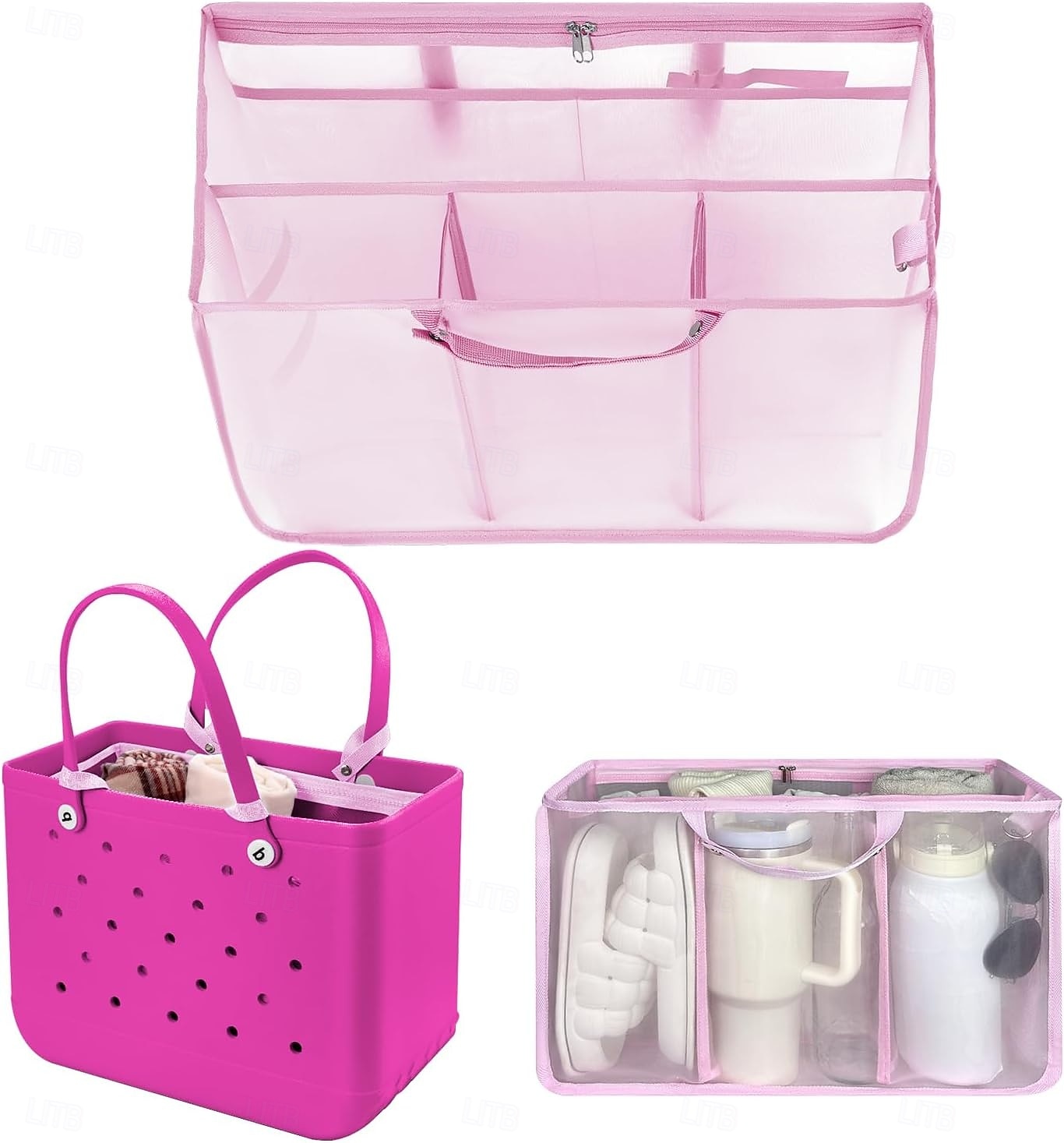 Beach Bag Organizer Insert for XL Bogg Bag, Mesh Divider Pouch Accessories, Lightweight Tote Organizer for Pool, Travel, Beach, Family Storage 2025 - $20.99 –P7
