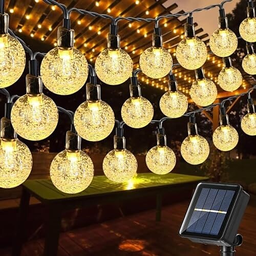 2025年 1個 屋外用ソーラーストリングライト 防水 バブルボールライト 12m-100個 LEDビーズ 中庭 庭 芝生 テラス バルコニー ヴィラ ハロウィン クリスマス フェスティバル ウェディングデコレーション ライトストリング 8つの機能  コレクション – $15.99 –P10