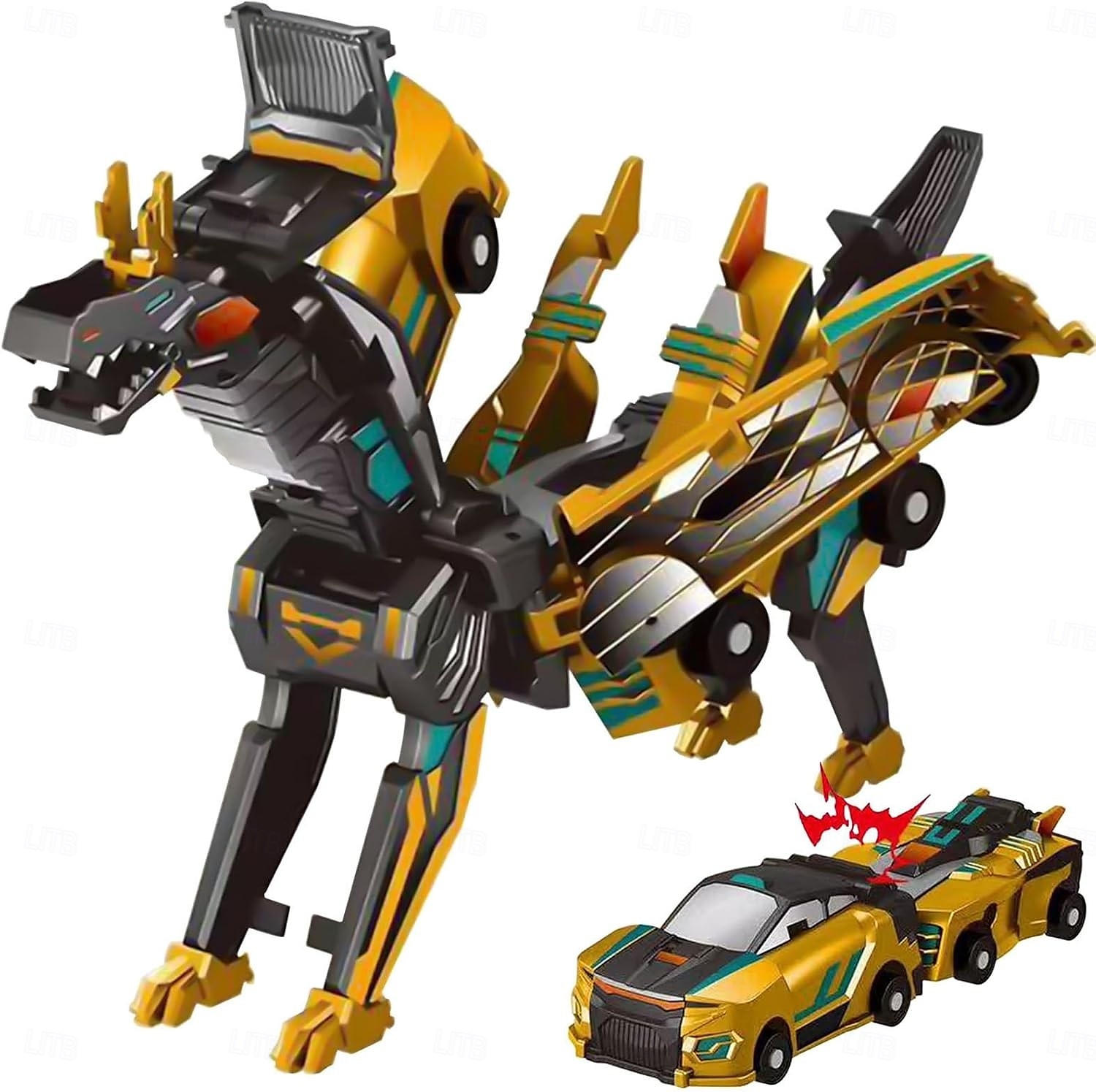 2 In 1 Collision Transforming Dinosaur Car Toy for Kids, Magnetic Automatic Conversion Vehicle, Dino Car Toy Gift for Boys and Girls 2025 - $25.99 –P1