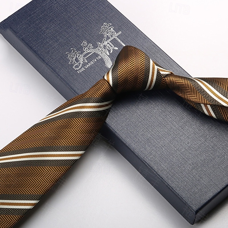 Per uomo Cravatte Moda Affari Jacquard A righe Ricevimento di matrimonio Abbigliamento quotidiano del 2025 a $5.99 –P2