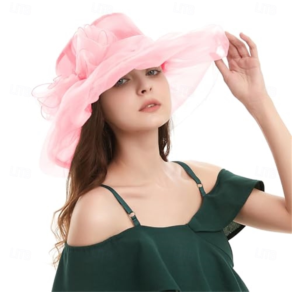 Elegant Retro / vintage Derbyt Huvudbonad Hattar Kyrkhatt Gentledam Adelsdam Maskeradkläder Dam alla hjärtans dag Derby Bröllopsfest Ascot Vuxna Hatt Vår & sommar 2026 - $26.99 –P11