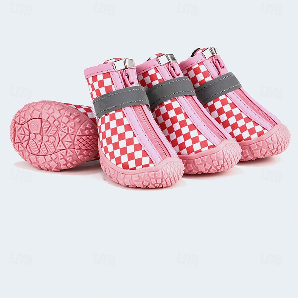 Zapatos para perros grandes, pequeños y medianos: botas transpirables para perros para verano, pavimento caliente, protector de patas para caminar al aire libre, botines de goma antideslizantes para 2025 - $23.99 –P6