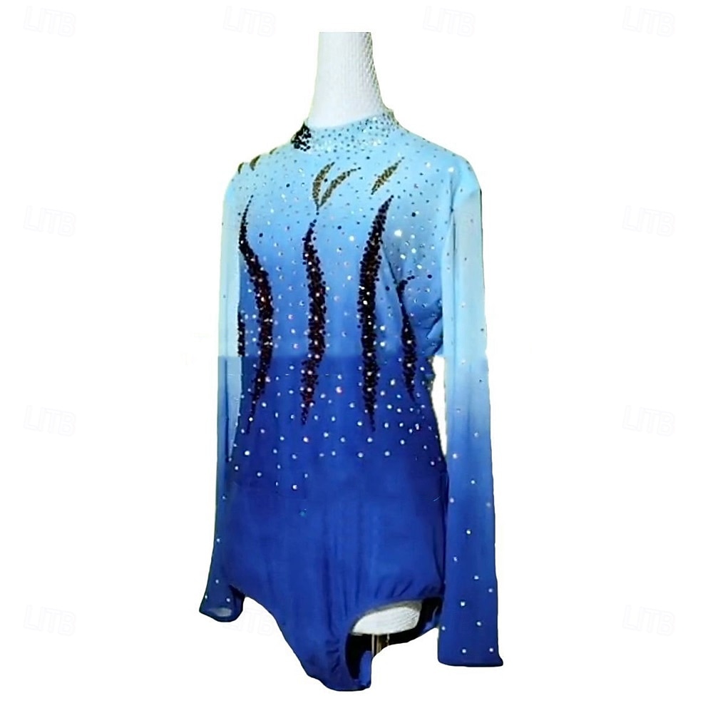 Top da pattinaggio sul ghiaccio da uomo e ragazzo, ad alta elasticità, abbigliamento da pattinaggio per allenamento e competizione, classico, con cristalli/strass, manica lunga, pattinaggio sul del 2025 a $201.19 –P3
