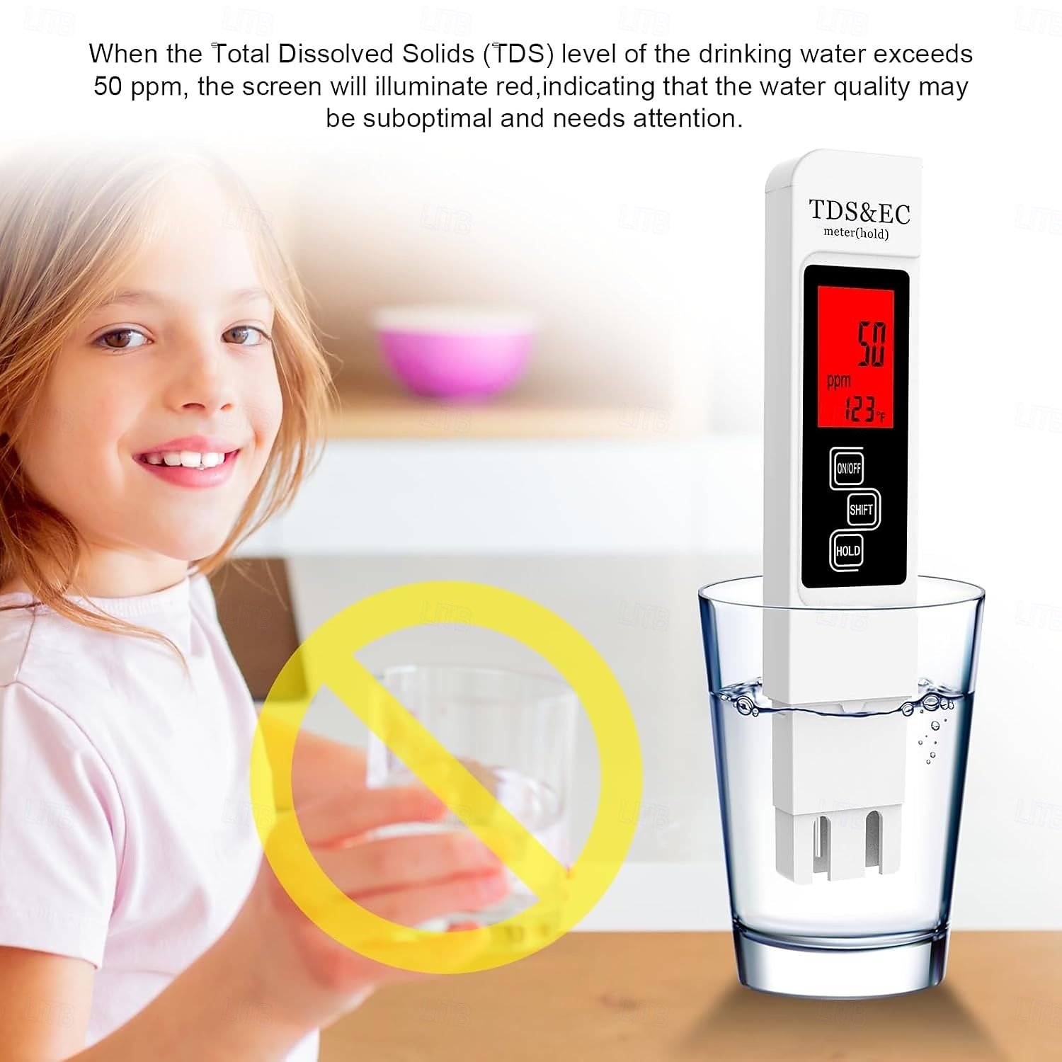 2025年 これまでで最も正確な4-in-1インスタント読み取りTDSメーター、TDS、ECを測定、 &温度（℃/℉）、水道、井戸、プール、水耕栽培、水槽、RO/DIシステム用デジタル水質検査キット（白）  コレクション – $12.99 –P6