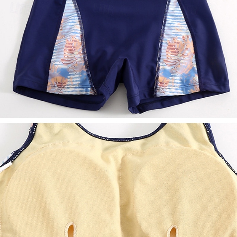 Damen Badeanzug Bademode Bademode Patchwork Badeanzug Schwarz Blau Atmungsaktiv Schnelltrocknend Ärmellos - Schwimmen Surfen Schnorcheln Sommer 2025 - $45.99 –P9
