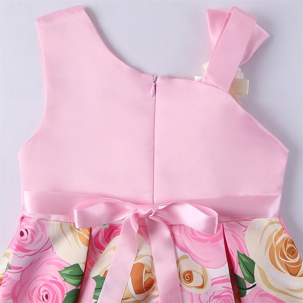 Kids Girls' Party Dress Graphic Sleeveless Performance Special Occasion Princess Polyester Party Dress Summer Spring kids Multicolor Yellow Light Green 2025 - $32.99 –P4