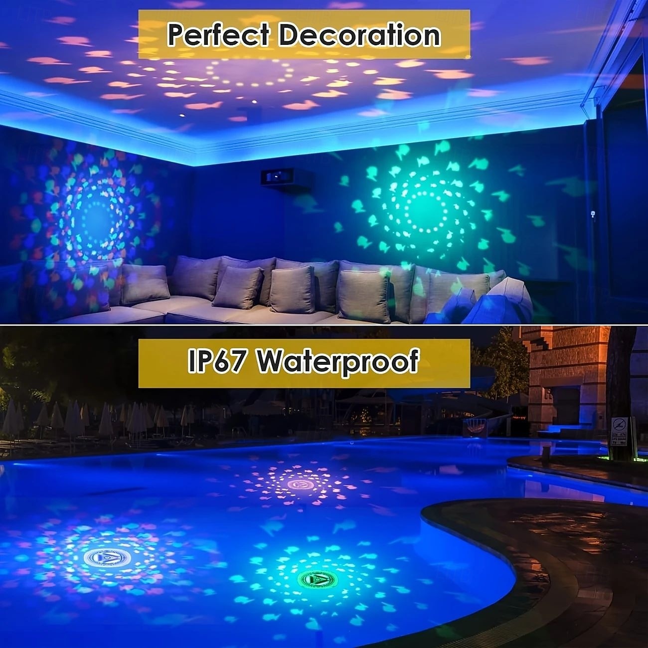 2 Pcs Underwater Lights Floating Bathtub Lights with Colorful Fish Pattern Pool Lights for Glowing Bath Toys Aquarium Holiday Party Decoration 2025 - $37.99 –P8
