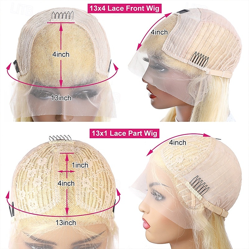 613# Human Hair Short BOBO Wig Golden 13*4 Straight Human Hair 150% Density 2026 - $178.99 –P6