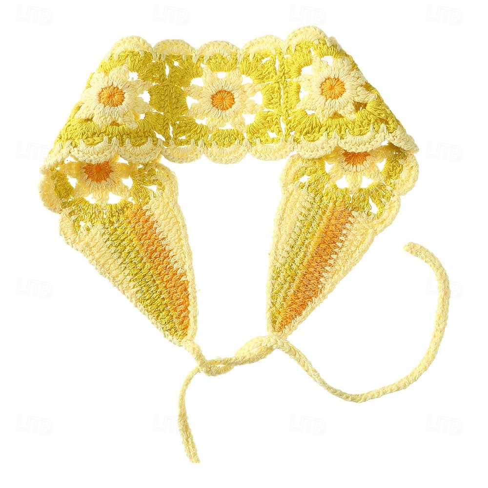 Bandane per capelli hippie, fasce per capelli da donna, fasce boho, fasce per capelli in maglia, fascia floreale per ragazze del 2025 a $11.49 –P7