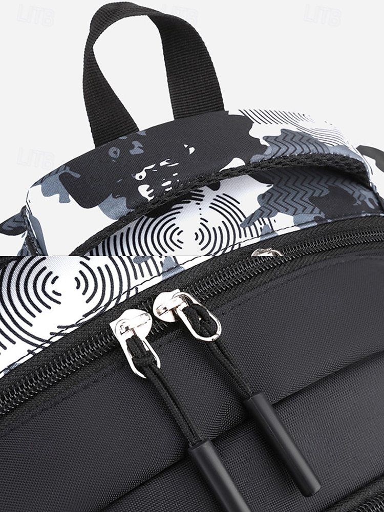 Zaino da uomo impermeabile con stampa mimetica, multitasche e spallacci imbottiti: zaino scolastico alla moda ad alta capacità per ragazzi adolescenti e viaggi sportivi all'aria aperta del 2025 a $26.99 –P6
