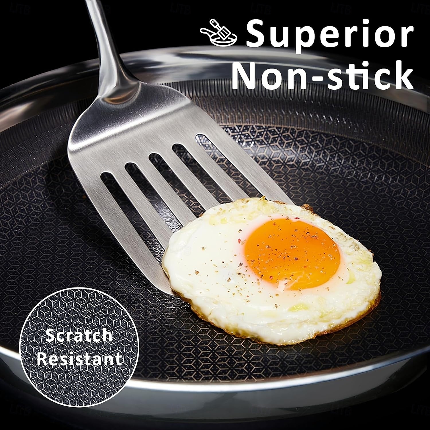 Non Stick Frying Pans, Hybrid Ceramic Stainless Steel Pan, Skillet with Stay-Cool Handle, Non Toxic, PFAS PFOA PTFE Free, Dishwasher & Oven Safe, Induction, Compatible with All Cooktops 2025 - $32.99 –P5