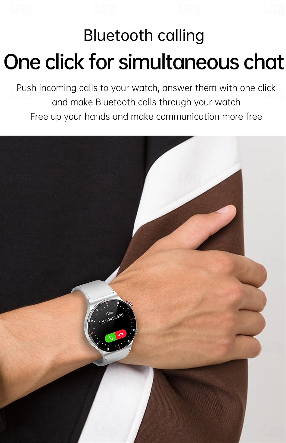 Smart Watch 1.28'' Fitness Tracker Bluetooth Calling Smartwatch with Pedometer Sleep Monitor Waterproof IP67 for Android iOS Men Women 46mm 2025 - $44.99 –P7
