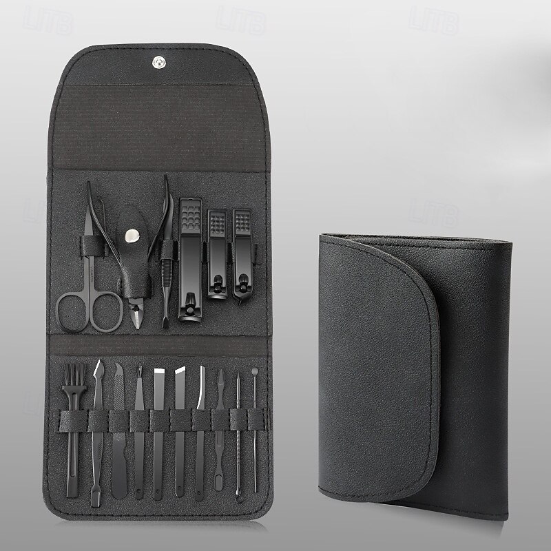 Kit per pedicure con tagliaunghie professionale 16 in 1, set per manicure, strumenti per la cura delle unghie in acciaio inossidabile, kit per la cura delle unghie con lussuosa custodia da viaggio in del 2025 a $9.49 –P8