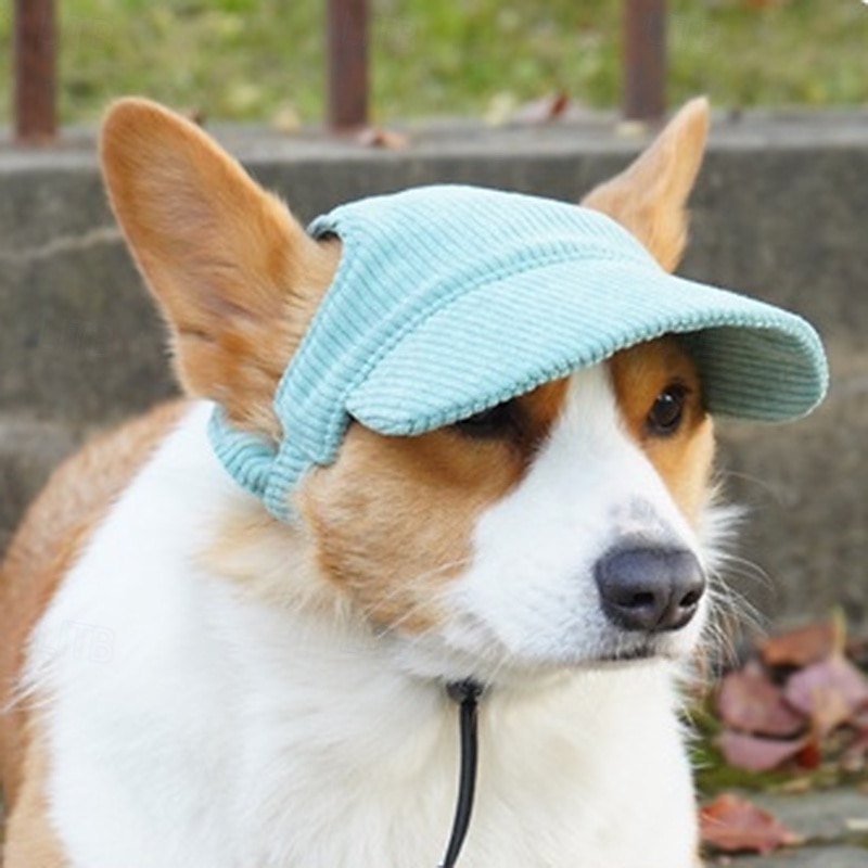 Hundebaseballcaps hund katt sommer strandhatt med ørehull justerbar valpehatt hodeplagg 2025 - $15.49 –P5