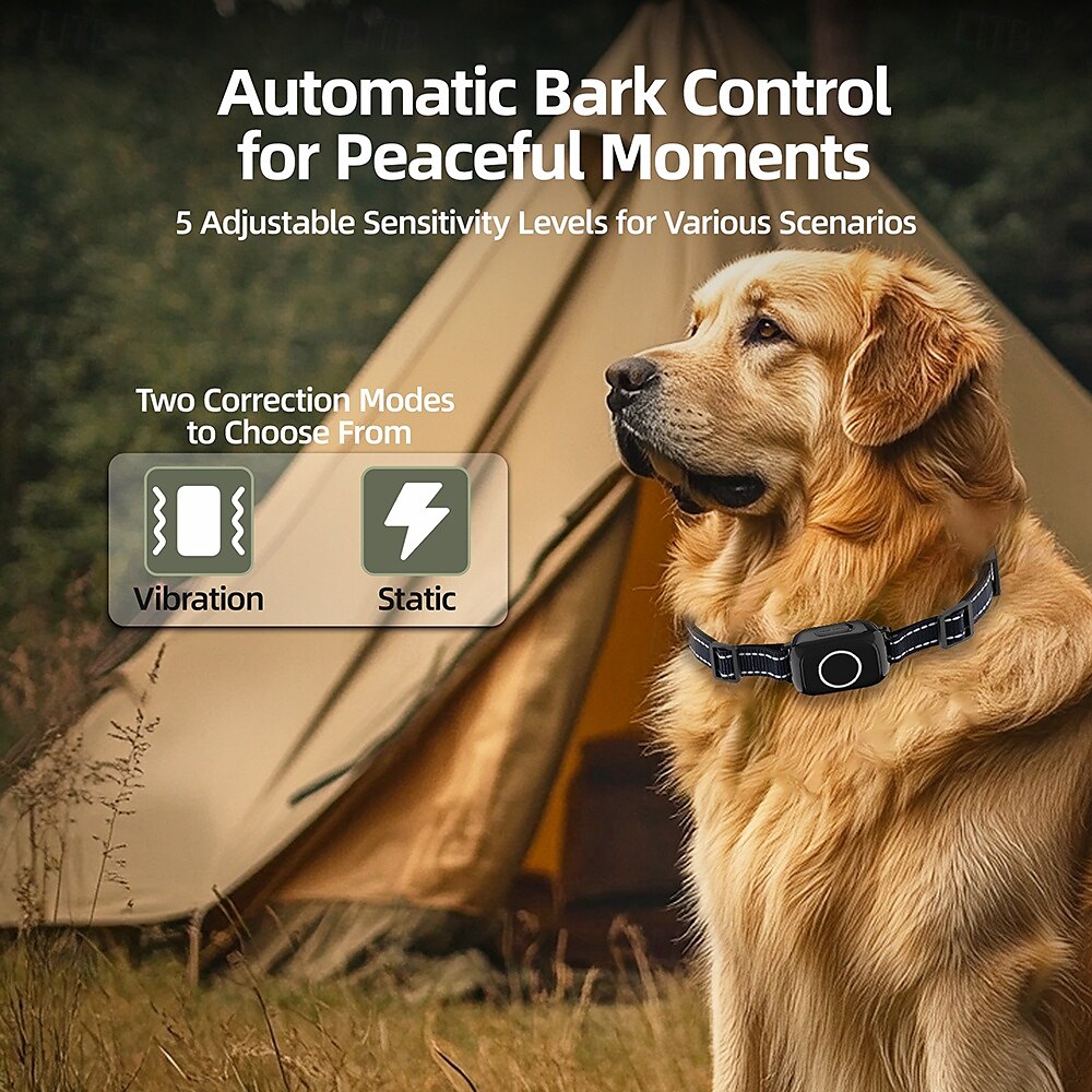 Dog Training Anti Bark Collar Shock Collar Anti Bark Device Shock Collar For Dogs With Remote Dog Barking Control Devices Remote Controlled New Design Dog Dog Pets Waterproof Trainer Adjustable 2025 - $80.99 –P11