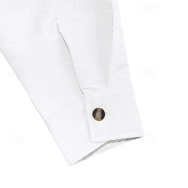 Miesten Paita Kesä paita Rento paita Rantapaita Button Up paita Musta Valkoinen Purppura khaki Harmaa Pitkähihainen Kookospuu Nauhakaulus Loma Havaijilainen Painettu Vaatetus Polyesteri Muoti 2025 - $22.99 –P8