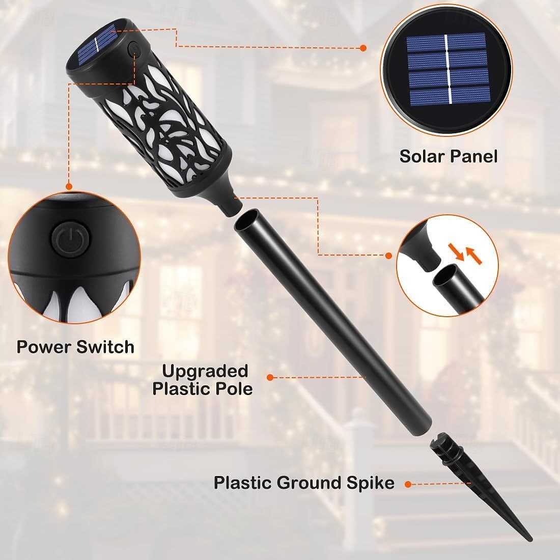1st 5 W LED Solbelysning Vattentät Varmvit 5 V 1 LED-pärlor 2025 - $9.99 –P6