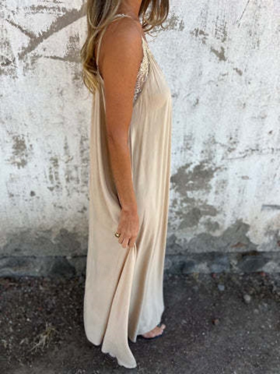 Femmes Robe Longue Maxi Robe Robes en coton et lin Robe Décontractée Robe d'été Robe Nuisette Mode Moderne Quotidien Week-end Coupe régulière Uni Sans manches Bretelles Noir Bleu Vert Kaki Été de 2025 ? $28.99 –P3