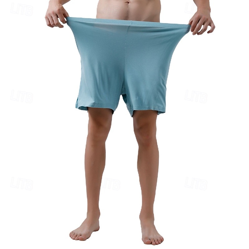 Herr Vardagsklädsel Pyjamasshorts Slät Mode Klassisk Ledigt Hem Dagligen Säng Bomull Komfort Andningsfunktion Mjuk Shorts Elastisk midja Sommar Svart Rodnande Rosa 2025 - $11.99 –P14
