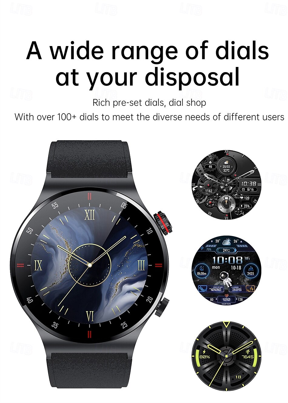 Smart Watch 1.28'' Fitness Tracker Bluetooth Calling Smartwatch with Pedometer Sleep Monitor Waterproof IP67 for Android iOS Men Women 46mm 2025 - $44.99 –P10
