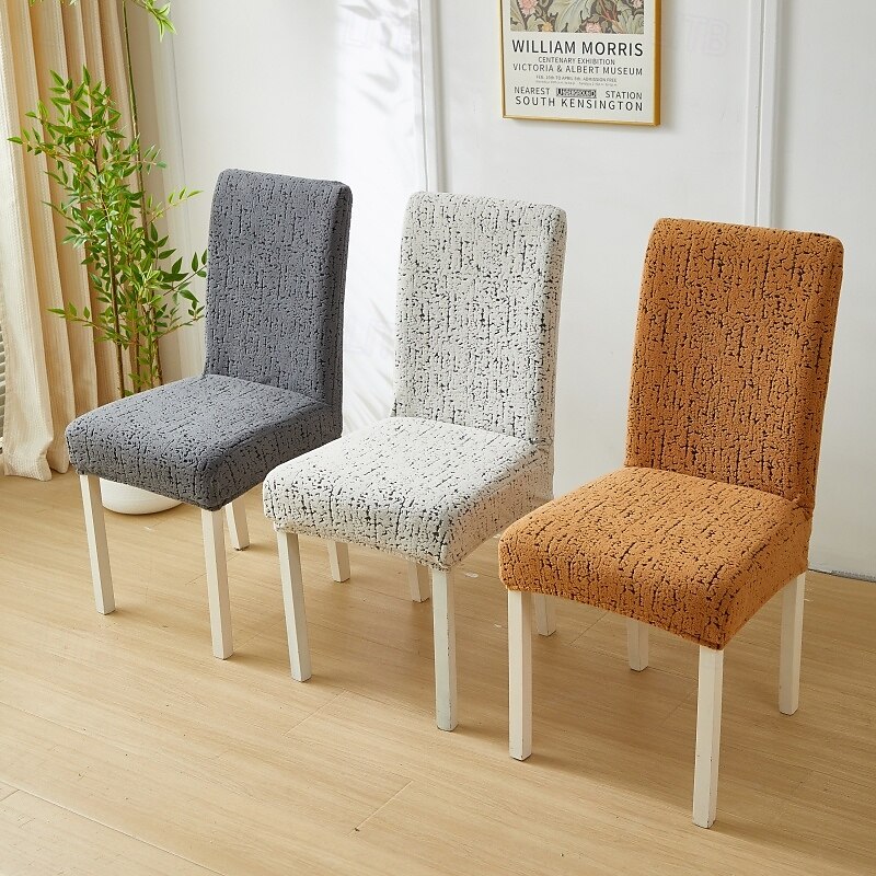 Funda para silla de comedor para el hogar, de tela polar, elástica, para el asiento 2025 - $13.99 –P4
