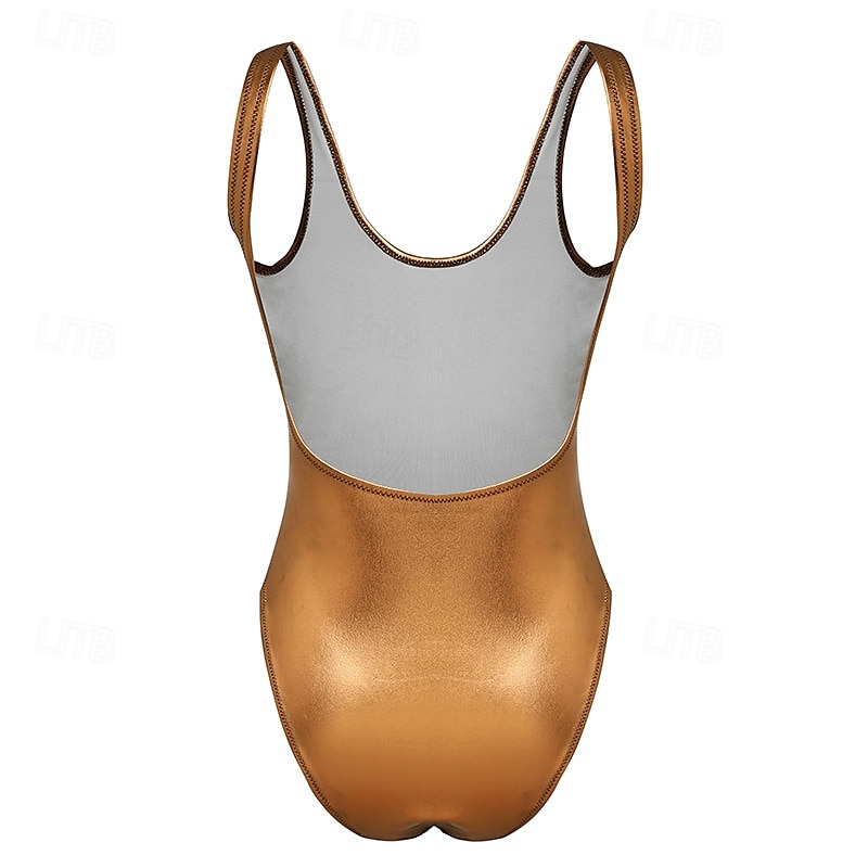 Retró 1980-as évek Félrebeszél Fürdőruha One Piece Body Diszkó Fényes latex patent Fémes Szivárvány Női Mindszentek napja Farsang zenei fesztivál Tengerparti nyaralás Pride Parade Felnőttek 2025 - $27.99 –P14