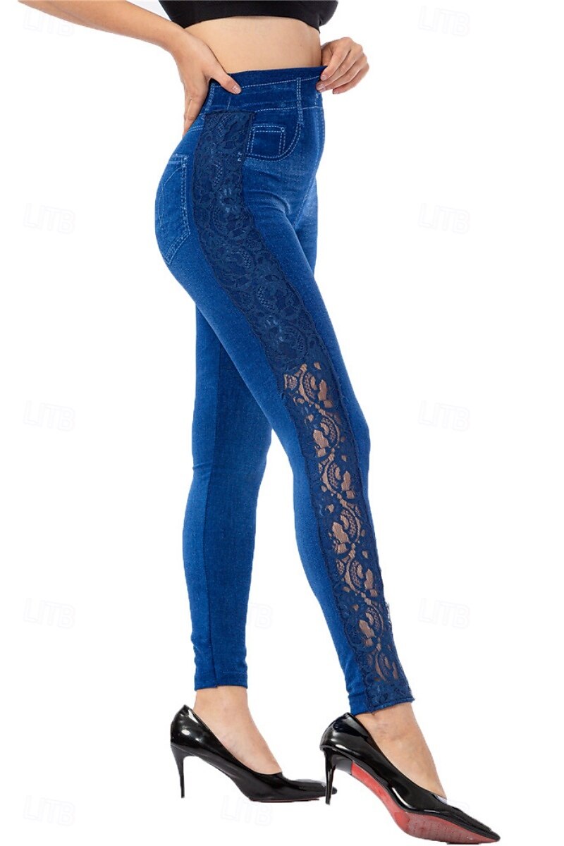 Women's Leggings Trousers 3D Print Chinos Vacation Vintage Streetwear Full Length High Waist Plain Printing Comfy Soft Comfortable Stretchy Outdoor Street Daily Blue Summer Skinny 2025 - $13.99 –P7