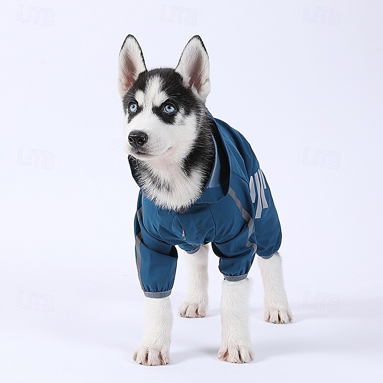 Capa de chuva para cachorro, capa de chuva impermeável com capuz, capa de chuva refletiva alta para animais de estimação com furo para guia para cães pequenos, médios e grandes de 2025 por $18.49 –P17