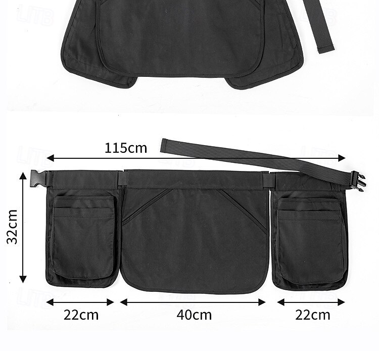 Avental com cinto para ferramentas com vários bolsos, bolsa de cintura à prova d'água com alça ajustável - preto, organizador de cinto de trabalho para jardinagem, artesanato de cozinha, projetos faça de 2025 por $27.99 –P4