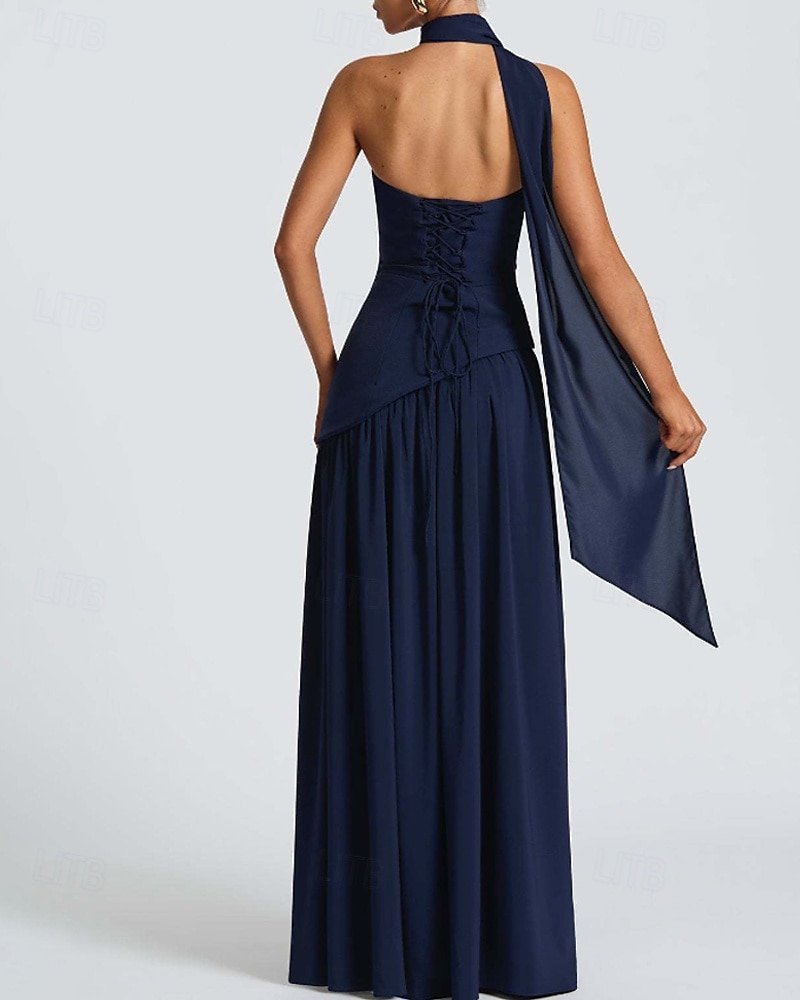 Damen Langes Kleid Maxikleid Weißes Kleid Abschlusskleid Partykleid Mode Party Abendgesellschaft Ausgehen Normale Passform Einfach Ärmellos Trägerlos Weiß Gelb Wein Marineblau Sommer 2025 - $29.99 –P17