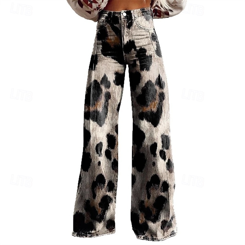 Retro Vintage Boho 1970er Hose Hose mit weitem Bein Hippie Disco Hohe Taille Tarnung Jeans-Imitat Kostüm Damen Karneval Alltagstauglich Musikfestival Retro-Mottoparty Erwachsene Hose 2026 - $35.99 –P4