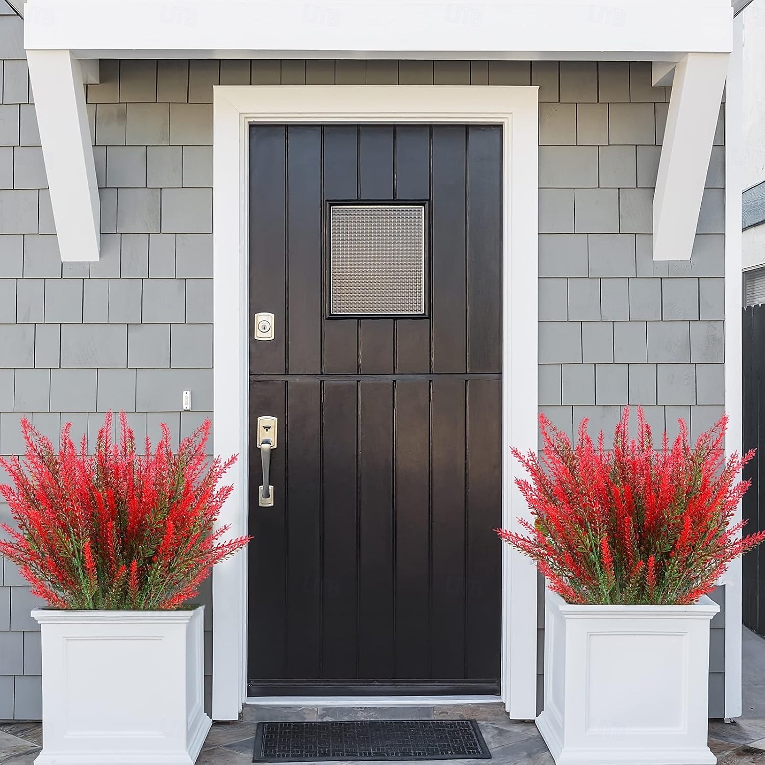 műlevendula virág, műanyag modern kortárs szabálytalan asztali virágdekoráció, egyedi design otthoni irodába, stílusos műnövény kompozíció 2026 - $6.49 –P6