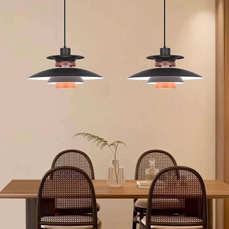 Lampada a sospensione a LED da 35 cm, moderna lampada in metallo per isola cucina, illuminazione a sospensione regolabile per isola cucina, lampadario a LED nero oro per sala da pranzo, camera da del 2025 a $145.99 –P4
