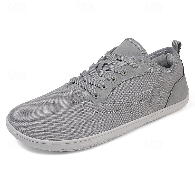 Helvita herrsneakers i canvas – minimalistiska vardagsskor för pendling, college och vardagliga fredagar 2025 - $34.99 –P3